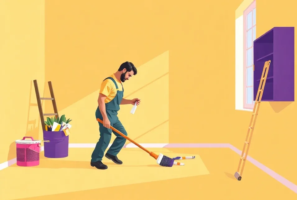 Intérieur rénové après travaux de peinture à Rillieux-la-Pape