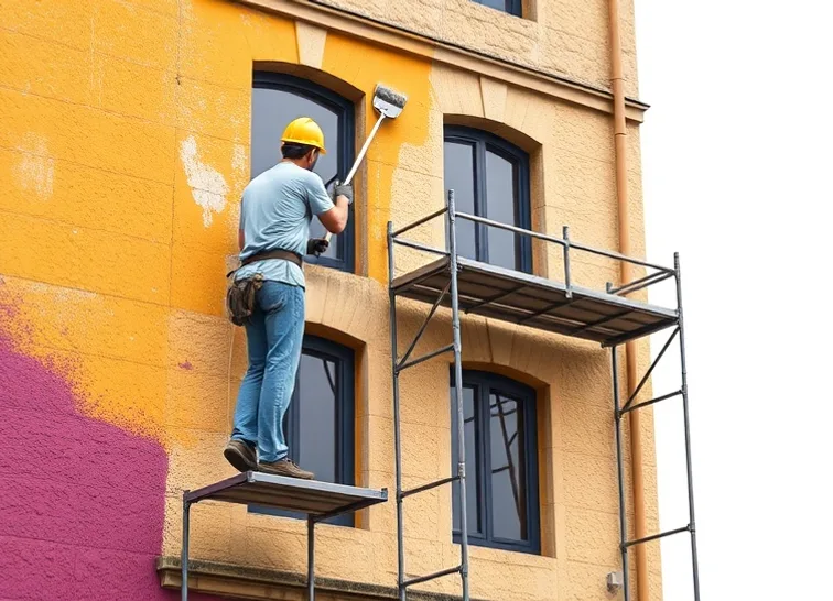 Ravalement de façade en pierre, nettoyage et application d'enduit